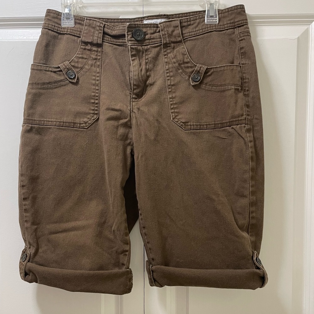 Charter Club Pant Shop Size 8 Brown Women’s Bermuda Length Shorts w/ Tie Ups
